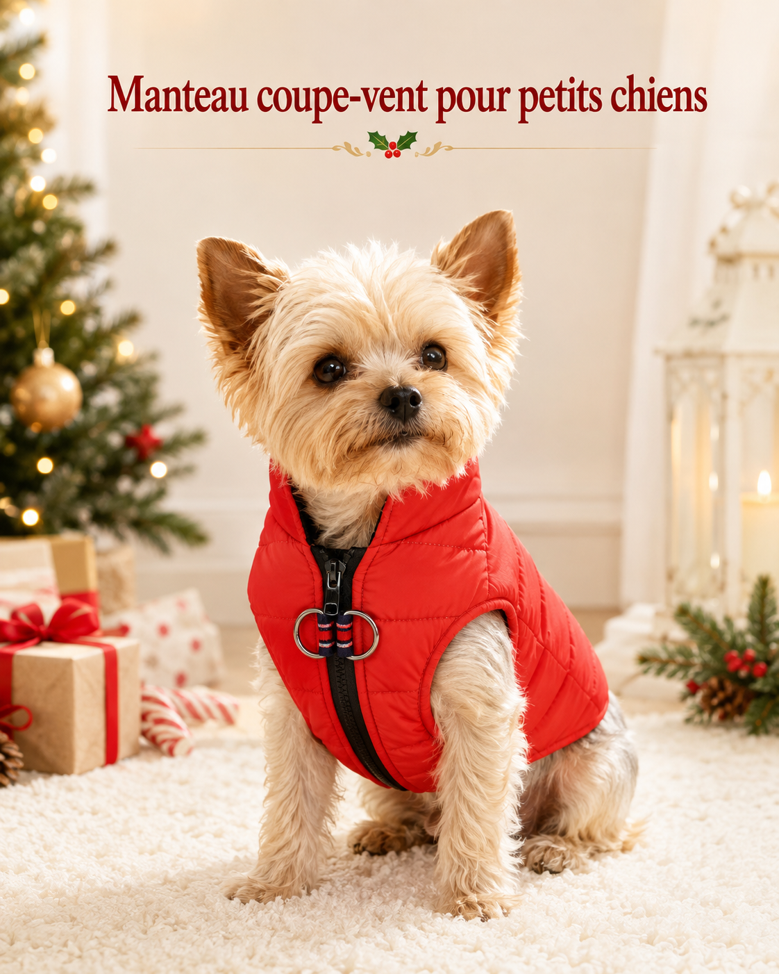 Manteau Chien Hiver - Coupe-Vent Matelassé