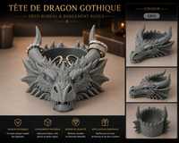 Tête de Dragon Gothique - Déco Bureau & Rangement Bijoux