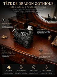 Tête de Dragon Gothique - Déco Bureau & Rangement Bijoux