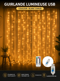 Guirlande Lumineuse USB avec Télécommande - Chambre & Fêtes