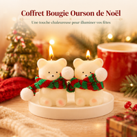 Coffret Bougie Parfumée de Noël - Ourson Souvenir