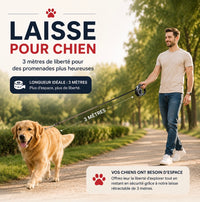 Laisse pour Chien Rétractable - Nylon Solide 3m/5m