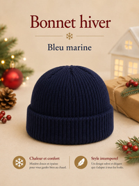 Bonnet Hiver Unisexe Tricoté - 5 Coloris