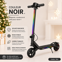 Trottinette Électrique Enfant Lumineuse - 3 Niveaux LED (6-14 ans)