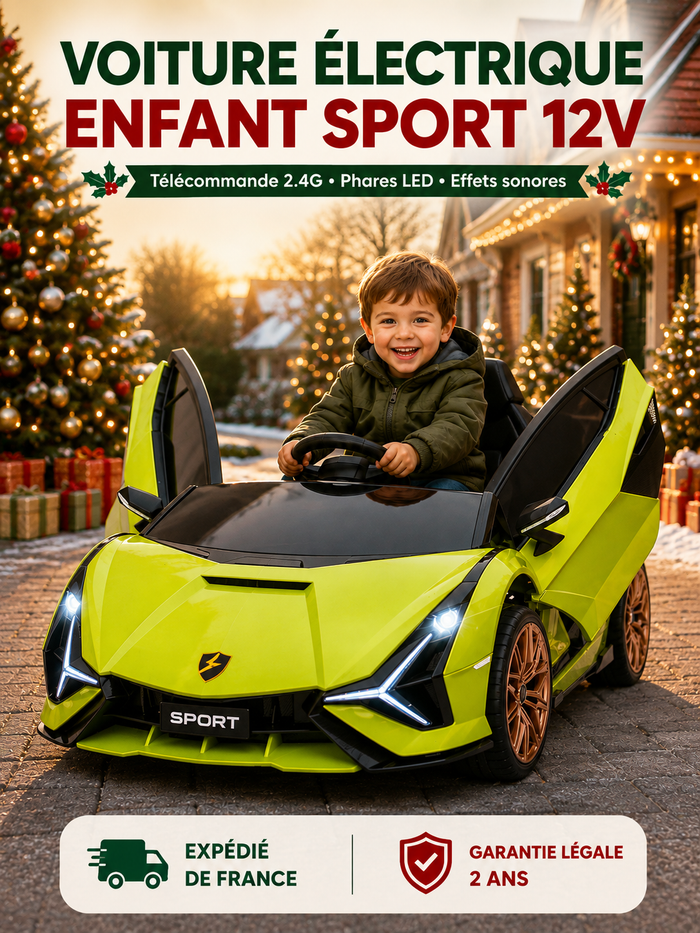 Voiture Électrique Enfant Sport 12V - Télécommande 2.4G