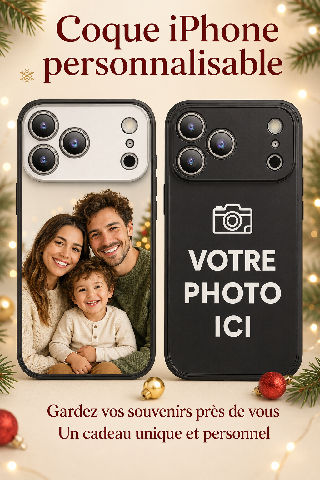 Coque iPhone Personnalisable - Photo Givrée
