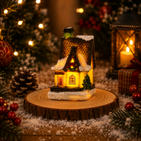 Petite Maison de Noël Lumineuse LED - Village Enneigé