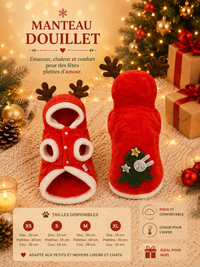 Manteau de Noël pour Chien et Chat - Chaud & Festif