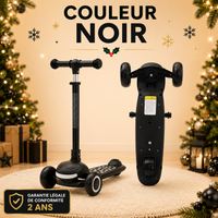Trottinette Enfant Pliable - Guidon 4 Niveaux, Plateau Lumineux (3-10 ans)