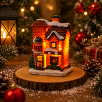 Petite Maison de Noël Lumineuse LED - Village Enneigé