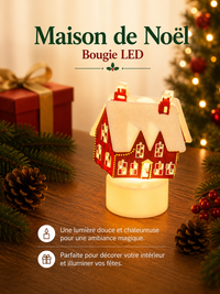 Lampe Bougie LED de Noël - Sapin, Père Noël & Bonhomme de Neige