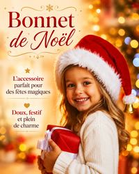 Bonnet de Père Noël Peluche - Adulte & Enfant