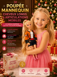Boîte Mystère Poupée Mannequin - Modèle Surprise, Cheveux Longs