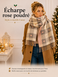 Écharpe Cœur Femme Hiver - Douce et Chaude