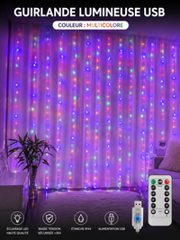 Guirlande Lumineuse USB avec Télécommande - Chambre & Fêtes