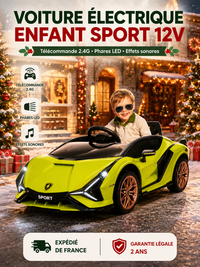 Voiture Électrique Enfant Sport 12V - Télécommande 2.4G