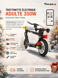 Trottinette Électrique Adulte 350W - Autonomie 35km, Pliable