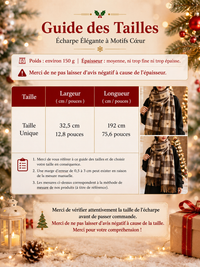 Écharpe Cœur Femme Hiver - Douce et Chaude
