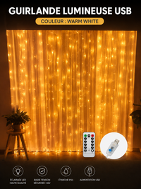 Guirlande Lumineuse USB avec Télécommande - Chambre & Fêtes