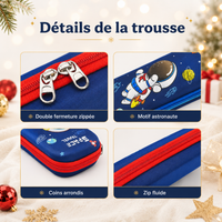 Trousse Scolaire Kawaii 3D - Grande Capacité
