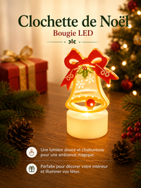 Lampe Bougie LED de Noël - Sapin, Père Noël & Bonhomme de Neige
