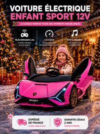 Voiture Électrique Enfant Sport 12V - Télécommande 2.4G