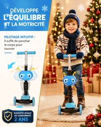 Trottinette Évolutive 5 en 1 - 3 Roues, Guidon Réglable (jusqu'à 60kg)