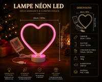 Enseigne Néon LED Personnalisable - USB/Pile