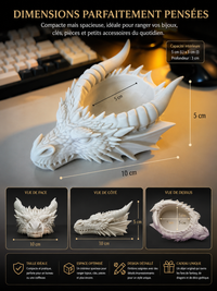 Tête de Dragon Gothique - Déco Bureau & Rangement Bijoux