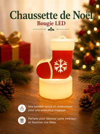 Lampe Bougie LED de Noël - Sapin, Père Noël & Bonhomme de Neige