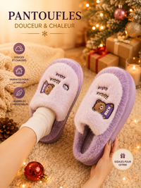 Chaussons Ours en Peluche - Doux & Chauds