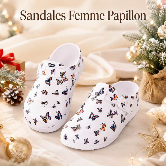 Sandales Femme Papillon - Semelle Compensée