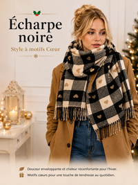 Écharpe Cœur Femme Hiver - Douce et Chaude