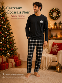 Pyjama Homme Confort Manches Longues - Ensemble 2 Pièces