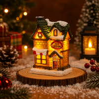 Petite Maison de Noël Lumineuse LED - Village Enneigé