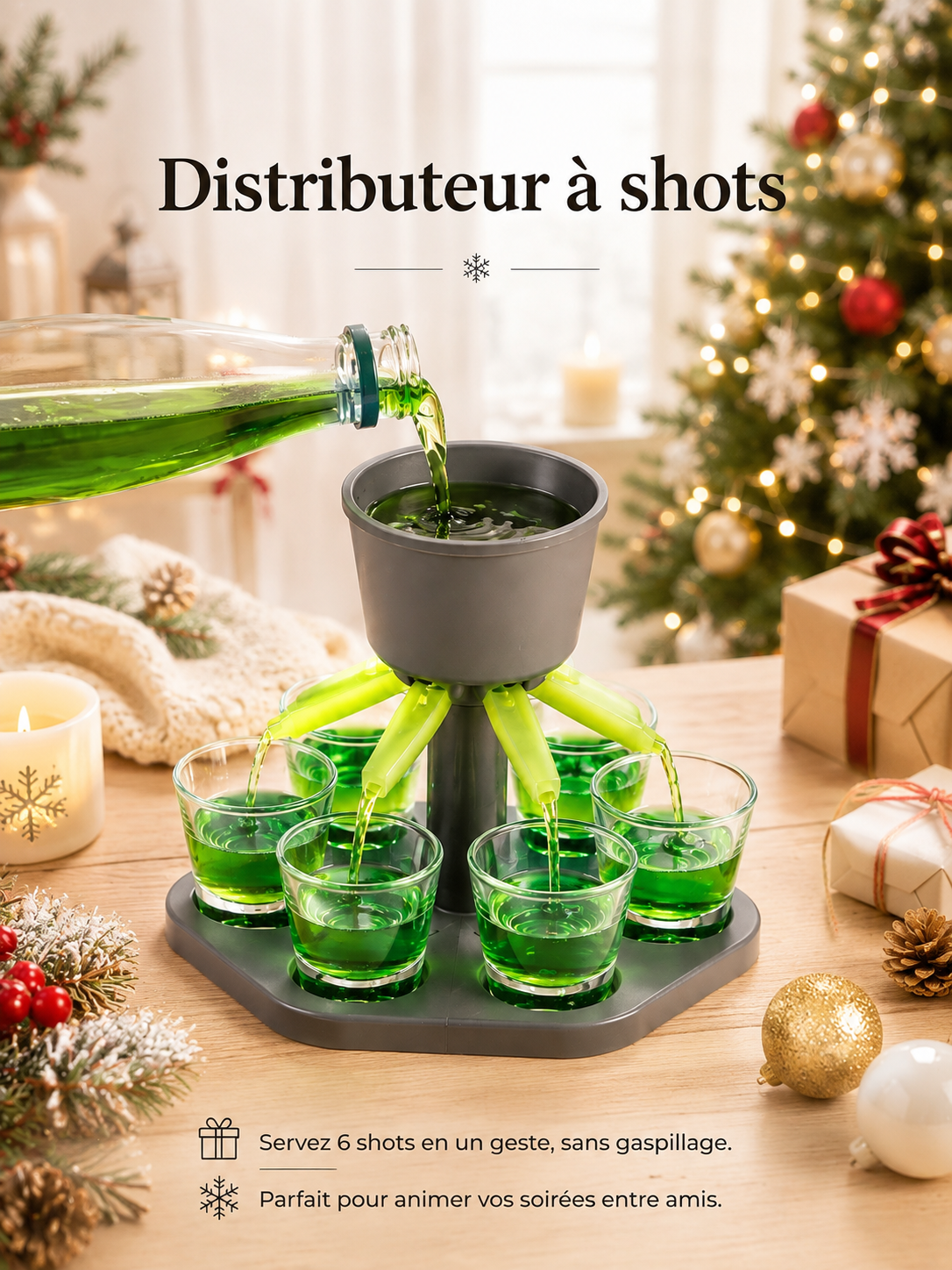 Distributeur à Shots 6 Verres - Bar & Soirée