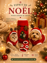 Manteau de Noël pour Chien et Chat - Chaud & Festif
