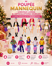 Boîte Mystère Poupée Mannequin - Modèle Surprise, Cheveux Longs