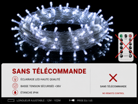 Guirlande Lumineuse Extérieure Étanche - Sapin & Façade (12m à 102m)