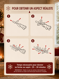 Sapin de Noël Artificiel Enneigé Premium - 750 Branches