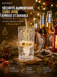 Chope de Bière Givrée 400ml - Verre Bar Premium