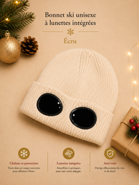 Bonnet Ski Unisexe à Lunettes Intégrées - Anti-Vent