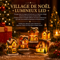 Petite Maison de Noël Lumineuse LED - Village Enneigé