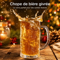 Chope de Bière Givrée 400ml - Verre Bar Premium