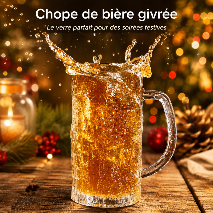 Chope de Bière Givrée 400ml - Verre Bar Premium
