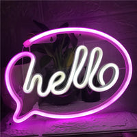 Enseigne Néon LED Personnalisable - USB/Pile
